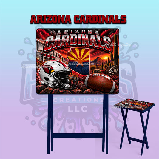 Arizona Cardinals Inspired Folding Tray Table | Football Fan Gift