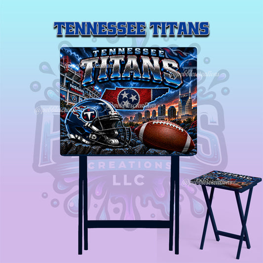 Tennessee Titans Inspired Folding Tray Table | Football Fan Gift